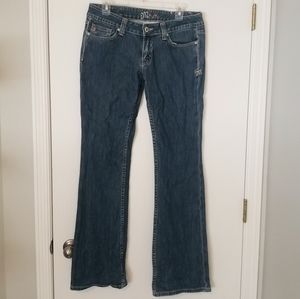 Miss Me Jeans with Cow Print Leopard Style Print Pocket